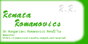 renata romanovics business card